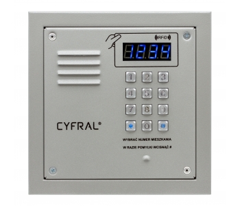 PANEL CYFROWY ''CYFRAL'' PC-2000R srebrny z czytnikiem RFiD