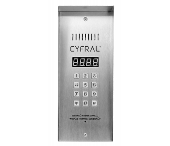 PANEL CYFROWY ''CYFRAL'' PC-3000R, wąski z czytnikiem RFiD natynkowy