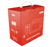 WIDEODOMOFON ''EURA'' VDP-80C5 - dwurodzinny, czarny, 2x LCD 7'', FHD,  obsługa 2 wejść, kamera 1080p., czytnik RFID, natynk ico 1