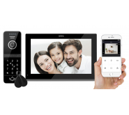 WIDEODOMOFON ''EURA'' VDP-97C5 - czarny, dotykowy, LCD 7'', AHD, WiFi,  pamięć obrazów, SD 128GB,  rozbudowa do 6 monitorów, 2 stacji bramowych i 2 kamer CCTV, obsługa 2 wejść, kamera 960p., czytnik RFID, szyfrator ico 0