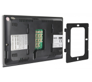 WIDEODOMOFON ''EURA'' VDP-97C5 - czarny, dotykowy, LCD 7'', AHD, WiFi,  pamięć obrazów, SD 128GB,  rozbudowa do 6 monitorów, 2 stacji bramowych i 2 kamer CCTV, obsługa 2 wejść, kamera 960p., czytnik RFID, szyfrator ico 4