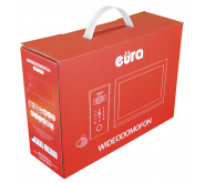 WIDEODOMOFON ''EURA'' VDP-97C5 - biały, dotykowy, LCD 7'', AHD, WiFi,  pamięć obrazów, SD 128GB,  rozbudowa do 6 monitorów, 2 stacji bramowych i 2 kamer CCTV, obsługa 2 wejść, kamera 1080p., czytnik RFID, szyfrator ico 11