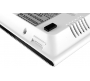 WIDEODOMOFON ''EURA'' VDP-97C5 - biały, dotykowy, LCD 7'', AHD, WiFi,  pamięć obrazów, SD 128GB,  rozbudowa do 6 monitorów, 2 stacji bramowych i 2 kamer CCTV, obsługa 2 wejść, kamera 1080p., czytnik RFID, szyfrator ico 6
