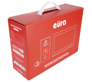 WIDEODOMOFON ''EURA'' VDP-98C5 - biały, dotykowy, LCD 10'', AHD, WiFi,  pamięć obrazów, SD 128GB,  rozbudowa do 6 monitorów, 2 stacji bramowych i 2 kamer CCTV, obsługa 2 wejść, kamera 1080p., czytnik RFID ico 14