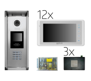 WIDEODOMOFON ''EURA'' VDP-03A5 ''CAT5'' - 12 lokali, 12x LCD 7'', kaseta z wyświetlaczem LCD i czytnikiem RFID ico 0
